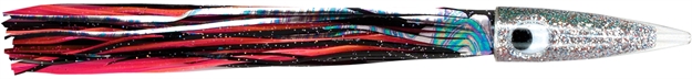 Picture of C&H Wahoo Whacker Trolling Lure, Black-Foil/Pink Skirt, 6 OZ  11.5 IN