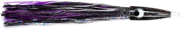 Picture of C&H Wahoo Whacker Trolling Lure, Black-Foil/Purple Skirt, 6 OZ  11.5 IN