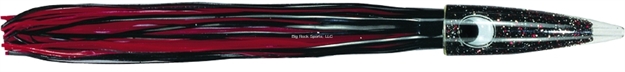 Picture of C&H Wahoo Whacker Trolling Lure, Black-Foil/Red Skirt, 6 OZ  11.5 IN
