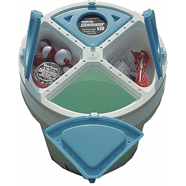 Picture of Challenge Plastics Tackle Box Eliminator Lid W/4 Comps Fits 5 Gal. Bucket 50279 746298502795