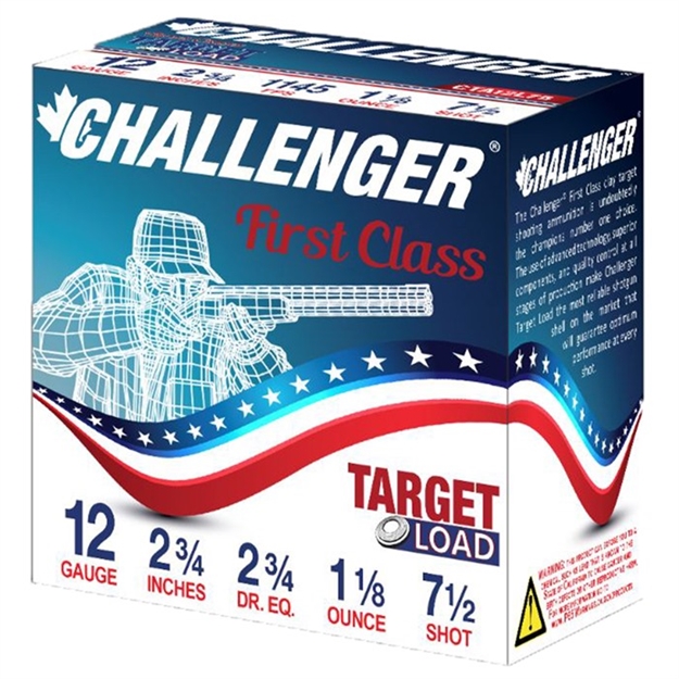 Picture of First Class Target Load 12 Gauge 2-3/4” #7.5 Shot Shotgun Ammo 40017 773622400175