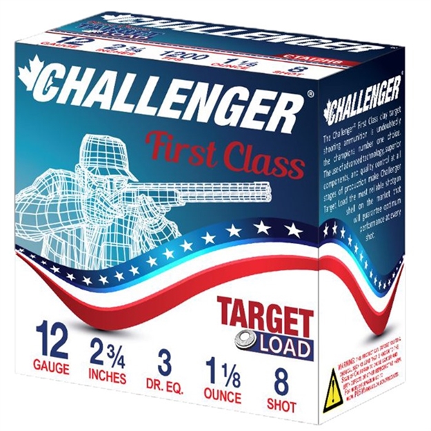 Picture of First Class Target Load 12 Gauge 2-3/4” #8 Shot Shotgun Ammo 40008 773622400083