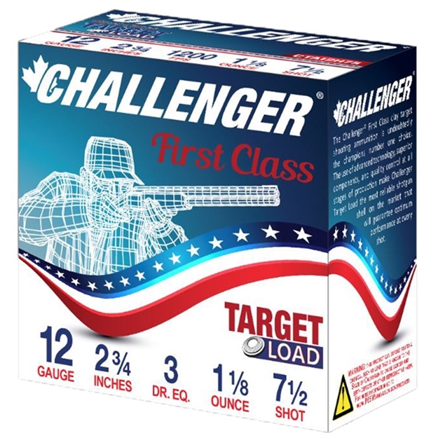 Picture of First Class Target Load 12 Gauge 2-3/4” #7.5 Shot Shotgun Ammo 40027 773622400274