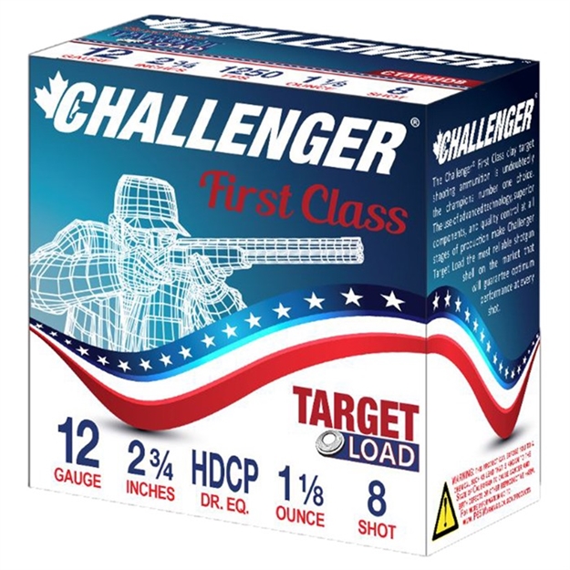 Picture of First Class Target Load 12 Gauge 2-3/4” #8 Shot Shotgun Ammo 40098 773629410986