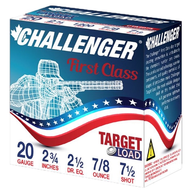 Picture of First Class Target Load 20 Gauge 2-3/4'' #7.5 Shot Shotgun Ammo 40067 773622400670
