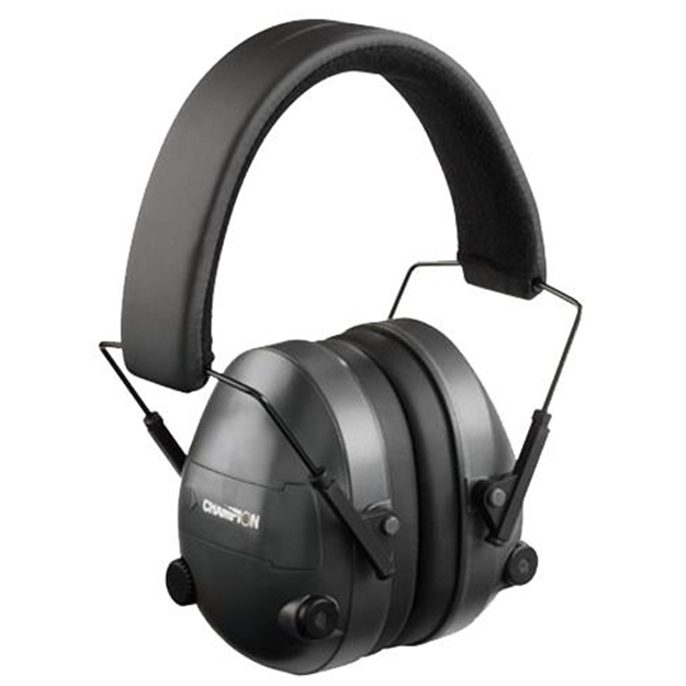 Picture of Champion Traps & Targets Ear Muffs, Electronic, Noise Reduction, Nrr 25Db, Black 40974