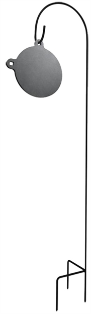 Picture of  Champion Targets 44100 Shepard's Hook Holder Black Standing Steel For Center Mass Ar500 Steel Targets