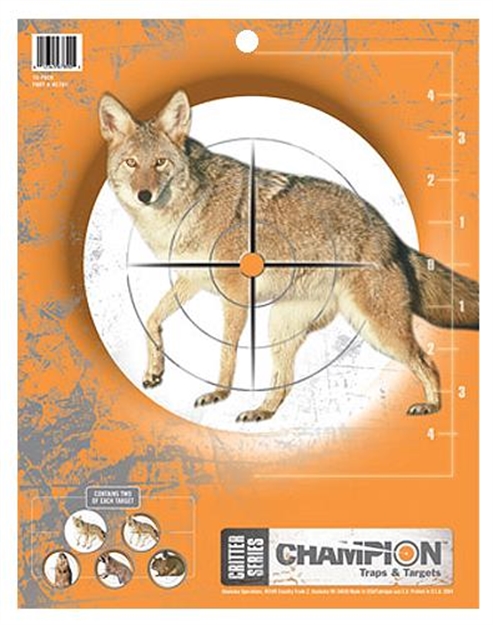 Picture of Champion Traps & Targets Critter Series Target Paper 2Ea. OF 5 Animals 10-Pk.