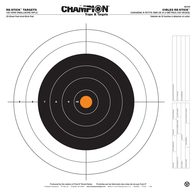 Picture of Champion Traps & Targets Re-Stick 100Yd Smbr Rfl