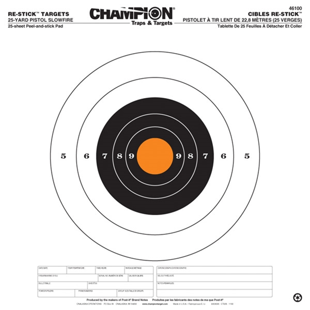 Picture of Champion Traps & Targets Re-Stick 25Yd Pstl Slwfr