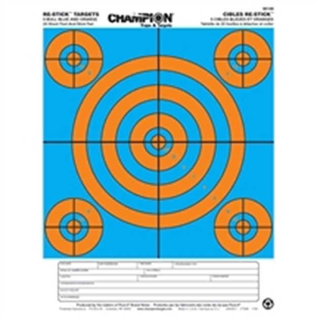 Picture of Champion Traps & Targets Re-Stick 5Bull Bl/Org