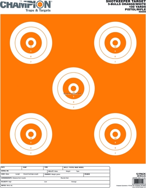 Picture of Champion Traps & Targets Shotkeep Tgt W/O 5-Bull Lrg