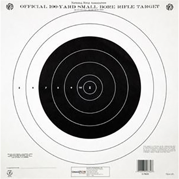 Picture of Champion Traps & Targets Gtq4(P) Official Nra 100Yd Small Bore Rifle Target, Single Bull, 14"X14". 12Pk 40762 076683407627