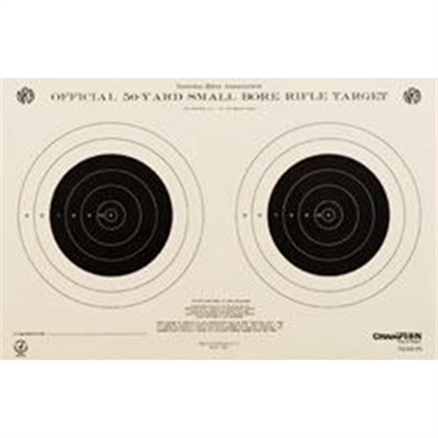 Picture of Champion Traps & Targets Target 50Yd 2 Bull Paper 12/Pk (12)