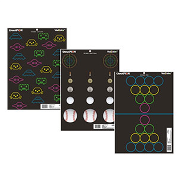 Picture of Champion Traps & Targets Visicolor Fun Games Targets, 12Pk (4 OF Each Style)