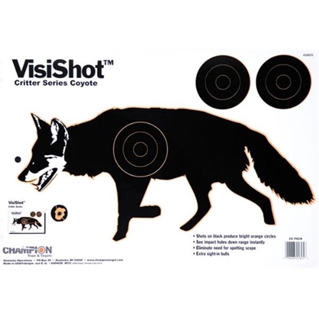 Picture of Champion Traps & Targets Visishot Critter Series Coyote Target, 16"X11", 10Pk