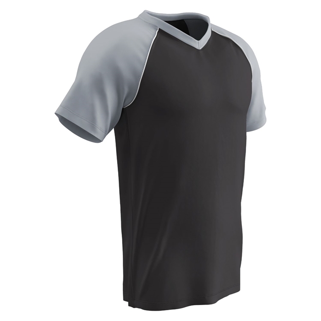 Picture of Champro Adult Bunt Light Weight Mesh Jersey Blk Wht Sil SM