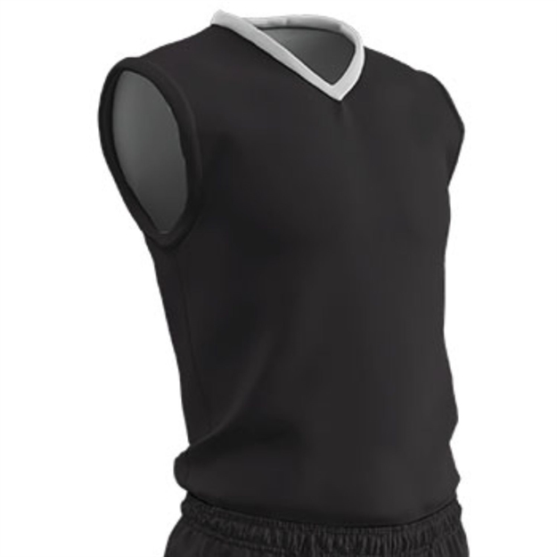 Picture of Champro Adult Clutch Basketball Jersey Black White Medium