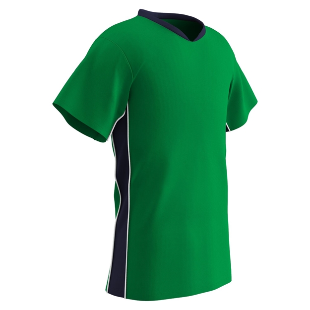 Picture of Champro Adult Header Soccer Jersey Neon Green Nvy White Med