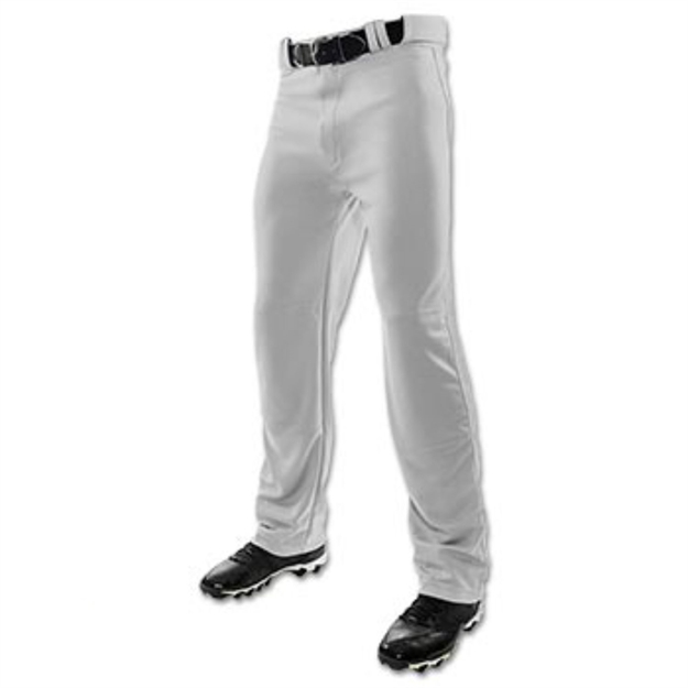 Picture of Champro Adult Open Bottom Relaxed Fit Baseball Pant Grey Med