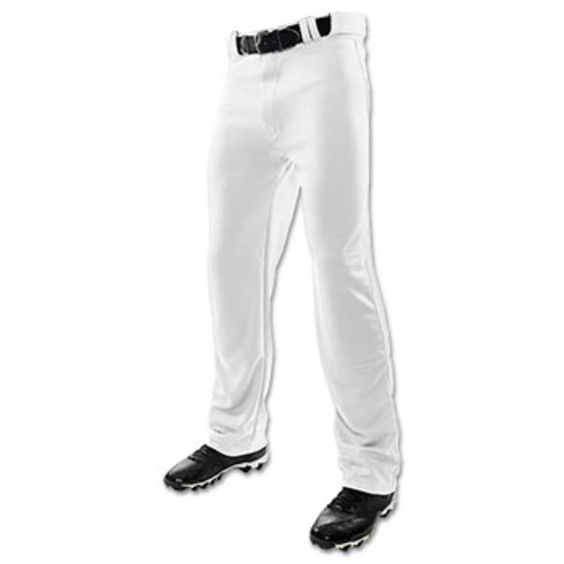 Picture of Champro Adult Open Bottom Relaxed Fit Baseball Pant White LG