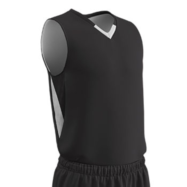 Picture of Champro Adult Pivot Reverse Basketball Jersey Black Wht Med