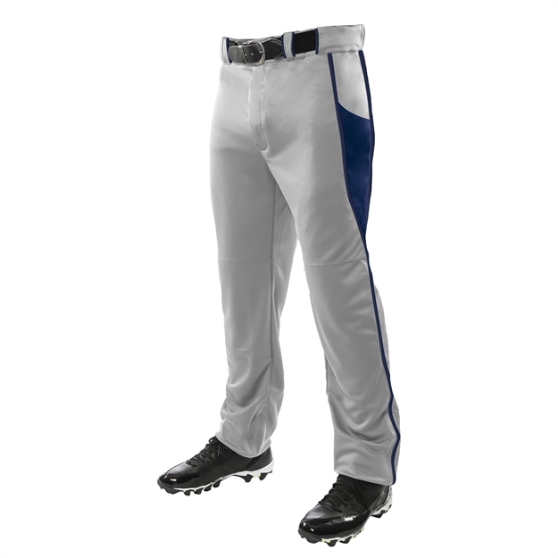 Picture of Champro Adult Triple Crown Baseball Pant Grey Navy 3Xl