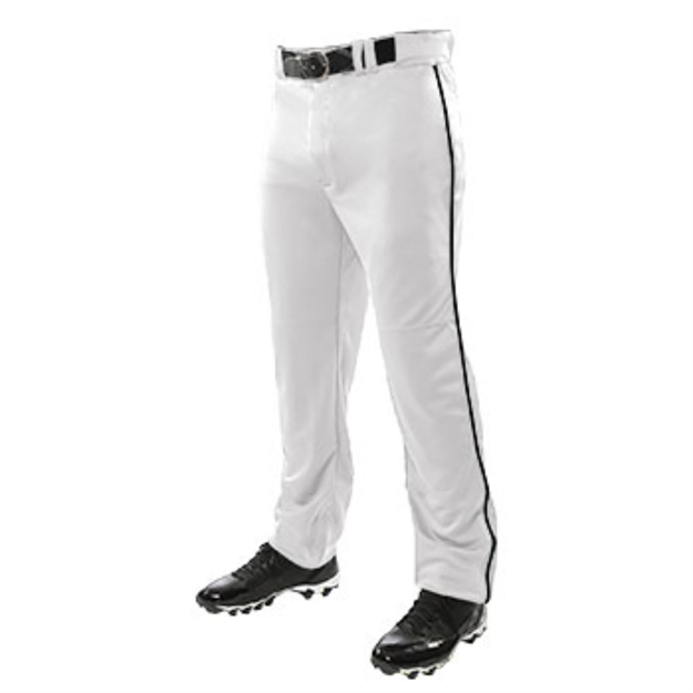 Picture of Champro Adult Triple Crown Opn Btm Pant W Piping Wht Blk 2Xl