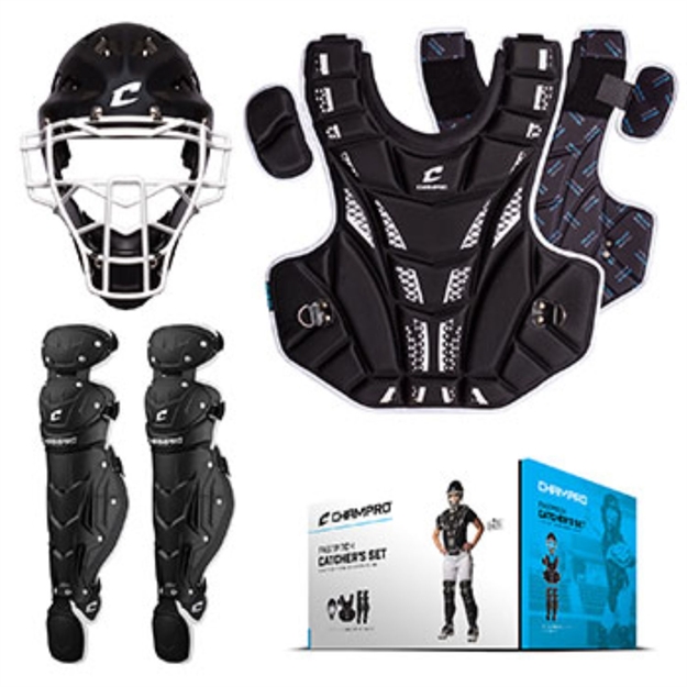 Picture of Champro Fastpitch Catchers Kit Ages 8 And Under Black