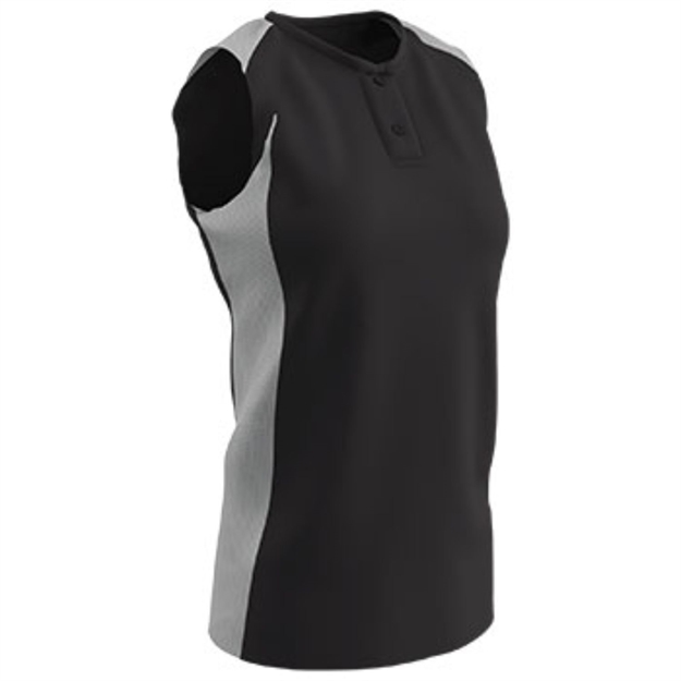 Picture of Champro Girls Diamond Active Jersey Black White Medium