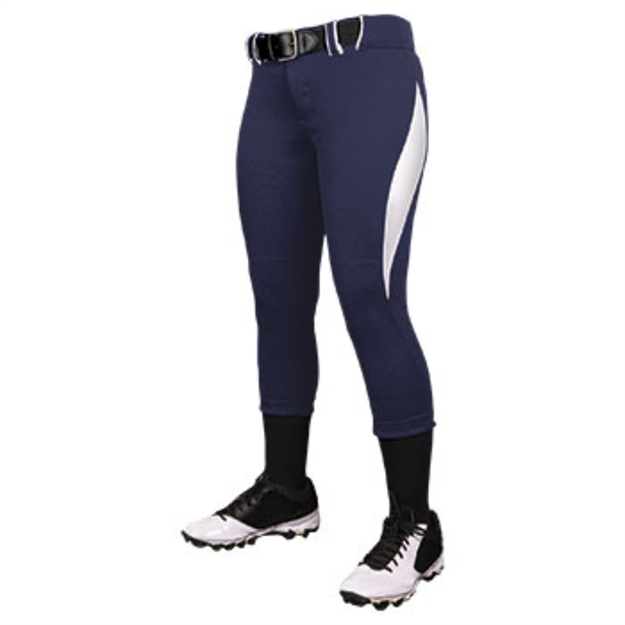 Picture of Champro Girls Surge 2 Color Softball Pant Navy White LG