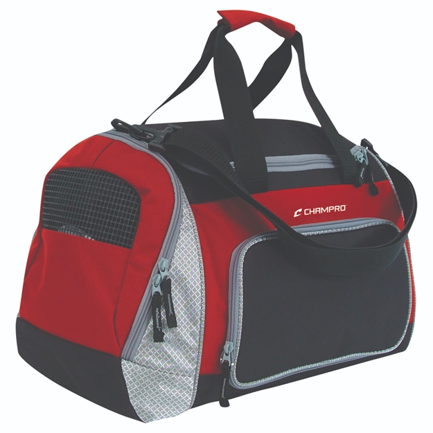 Picture of Champro Pro Plus Gear Bag 24 IN X 14 IN X 12 IN Blk Scarlet