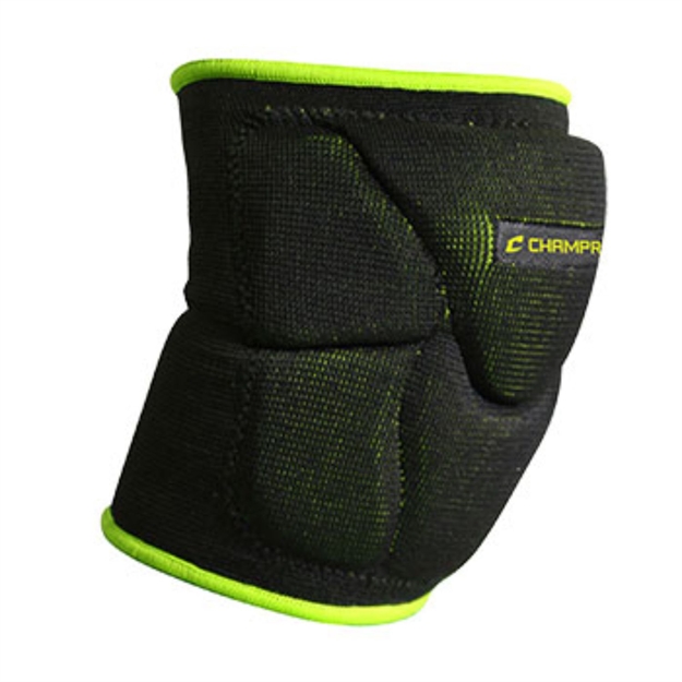 Picture of Champro Pro Plus Low Profile Knee Pad Black Optic Yellow Med