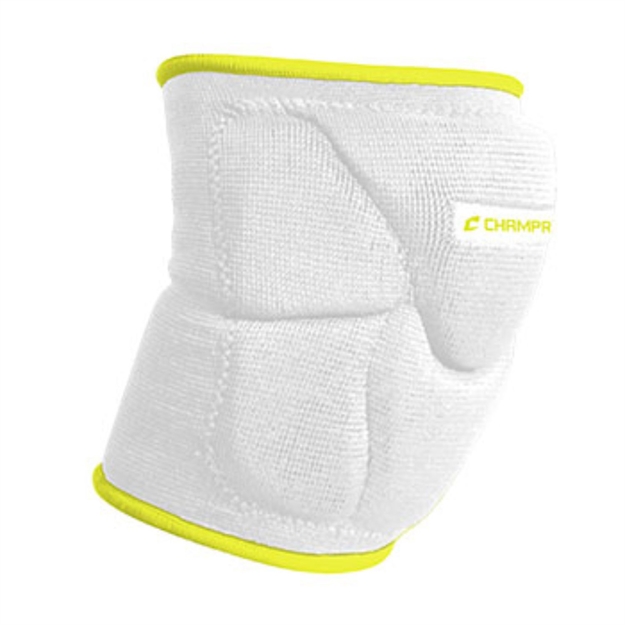 Picture of Champro Pro Plus Low Profile Knee Pad White Optic Yellow LG