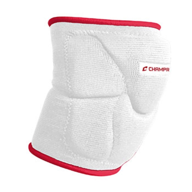 Picture of Champro Pro Plus Low Profile Knee Pad White Scarlet Medium