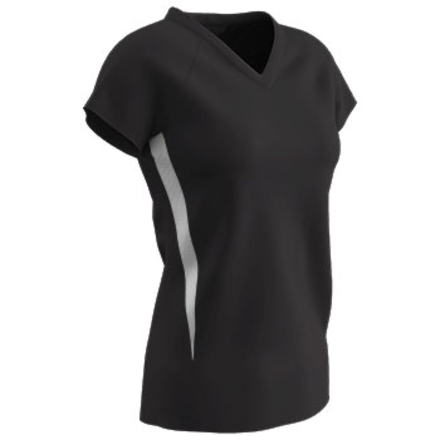 Picture of Champro Spike Ladies Volleyball Jersey Black White Xlarge