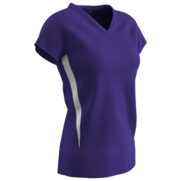 Picture of Champro Spike Ladies Volleyball Jersey Purple White Xsmall VJ13APUWXS