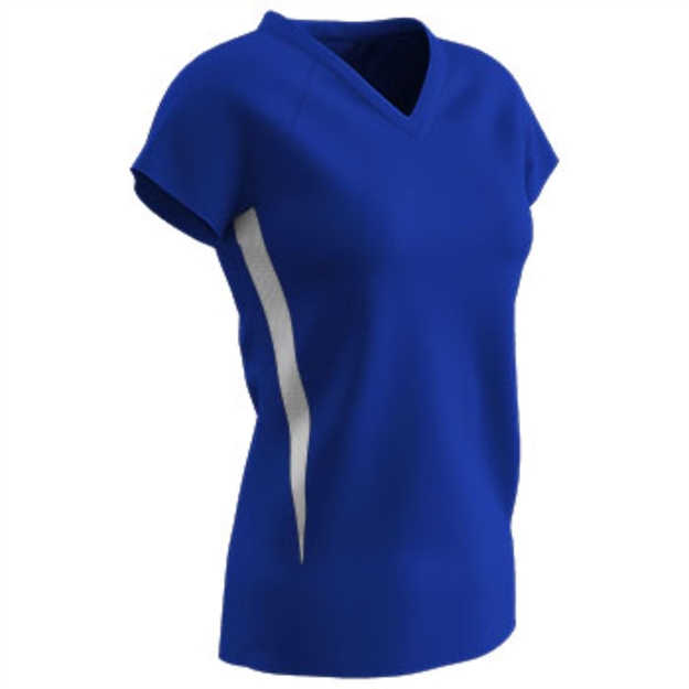 Picture of Champro Spike Ladies Volleyball Jersey Royal White Large