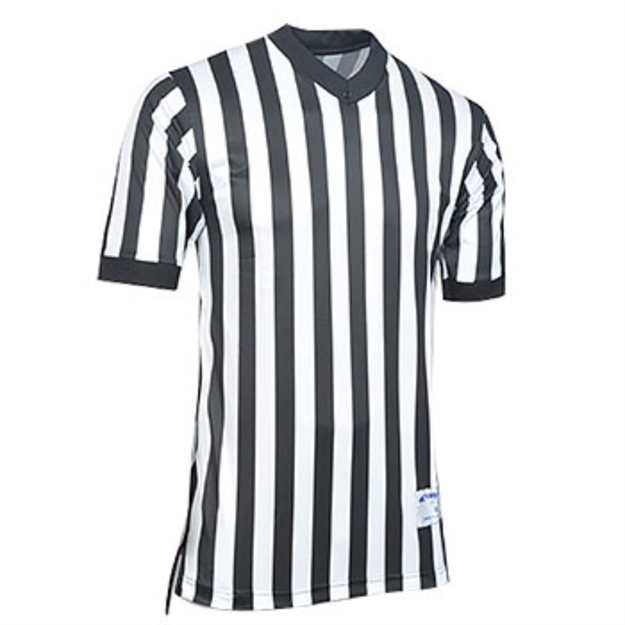Picture of Champro Whistle Dri Gear Basketball Ref Jersey Blk Wht XL