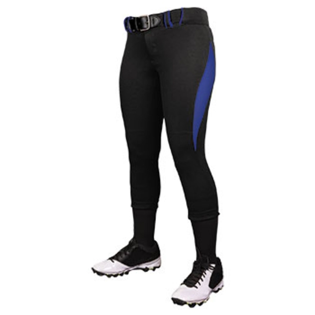Picture of Champro Women Surge 2 Color Softball Pant Black Roy Blue LG