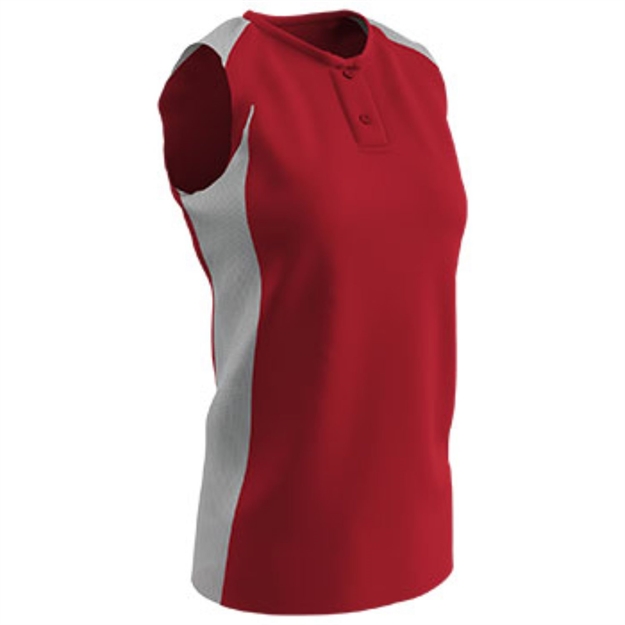 Picture of Champro Womens Diamond Active Jersey Scarlet White Small
