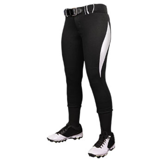 Picture of Champro Womens Surge 2 Color Softball Pant Black White XL