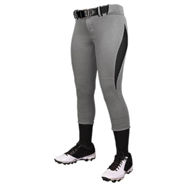 Picture of Champro Womens Surge 2 Color Softball Pant Grey Black Small