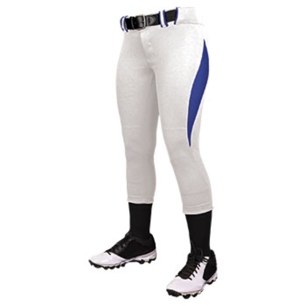 Picture of Champro Womens Surge 2 Color Softball Pant White Roy Blu 2Xl