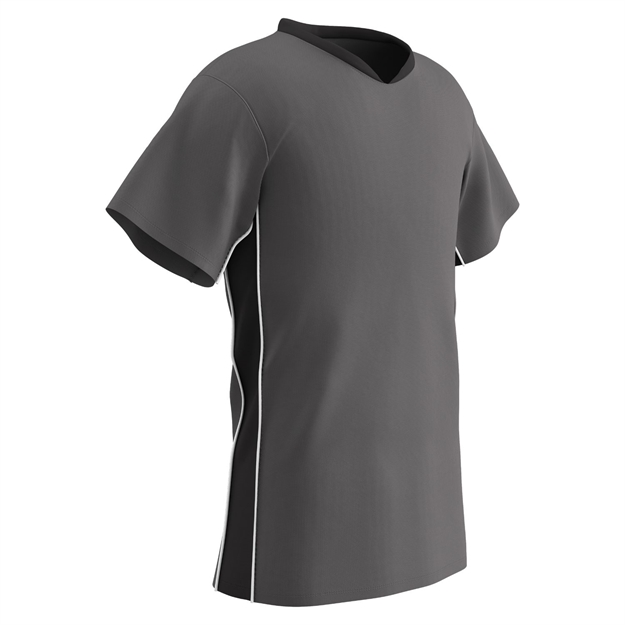 Picture of Champro Youth Header Soccer Jersey Charcoal Black White Med