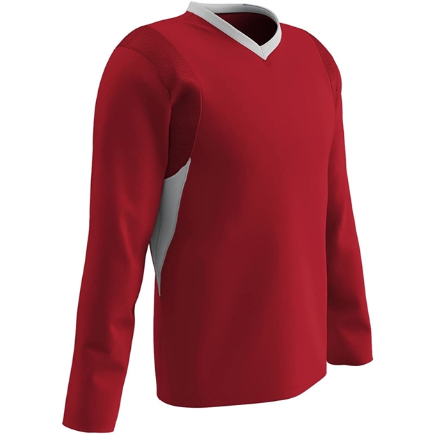 Picture of Champro Youth Key Shooter Basketball Shirt Scarlet White LG