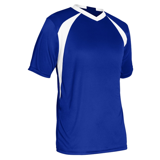 Picture of Champro Youth Sweeper Soccer Jersey Royal White Small