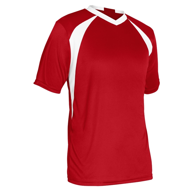 Picture of Champro Youth Sweeper Soccer Jersey Scarlet White Large