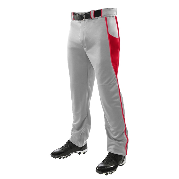 Picture of Champro Youth Triple Crown Baseball Pant Grey Scarlet Large