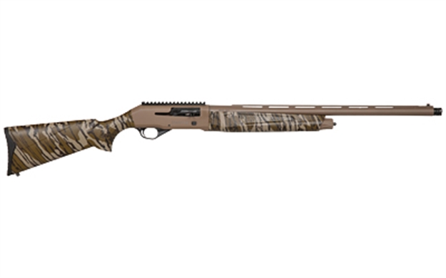 Picture of Charles Daly 930313 601  12 Gauge 4+1 3" 24" Vent Rib Barrel, Flat Dark Earth Aluminum Receiver, Mossy Oak Bottomland Synthetic Stock, Fiber Optic Front/Picatinny Rail Rear, Includes 3 Choke Tubes 930.313